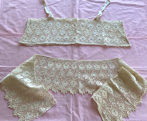Dentelle ancienne bustier et - ancienne,,