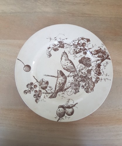 Ancien plat rond terre fer - plat,