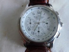 MONTRE YONGER ET BRESSON CHRONOGRAPH QUARTZ HOMME BRACELET CUIR AVEC SA BOITE