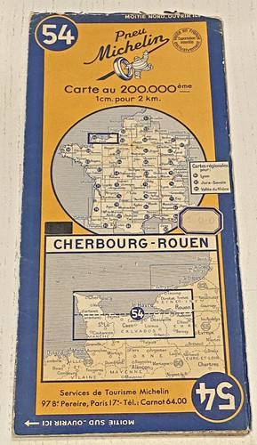 Carte michelin rouen - 54,