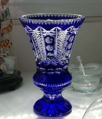 Vase ancien cristal boème - vase, de