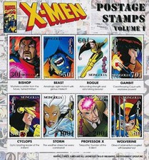 Mongolie 1995 X-Men Comics M/S