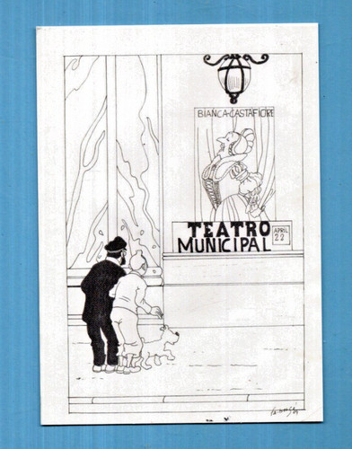 Carte postale tintin - carte,