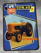 Plaque metal vintage Tracteur Someca Som 40 B