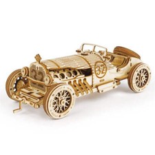 Robotime Grand Prix Car 3D Puzzle en bois modèle kit échelle 1/16, à partir de 7