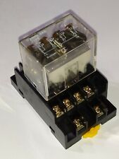 Relais 220V AC  4RT 10A/240Vac ZLY4  + Son SUPPORT Rail Din    Dep10h2arr.g