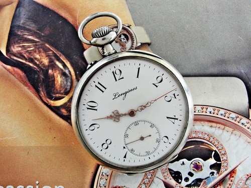 Longines silver pocket - , watch
