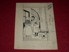 [DESSIN PRESSE BD] MARCEL THIERRY DESSIN ORIGINAL Petites annonces de L'AURORE 2