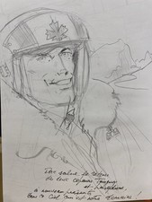 Dédicace Et Dessin Original D’Albert Weinberg Sur Album Dan Cooper (intégrale 1)