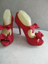STUDIO Pour André Escarpins hauts talons cuir rouge taille 40 TTBE