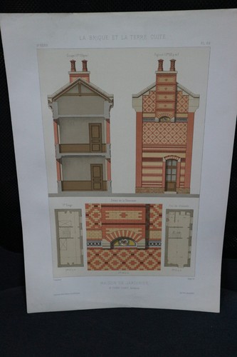 Lithographie xixe architecture - lithographie,