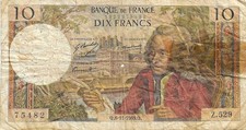 Billet 10 Francs Voltaire
