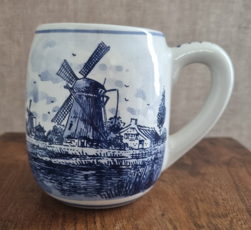 Chope bière delft blue - chope,