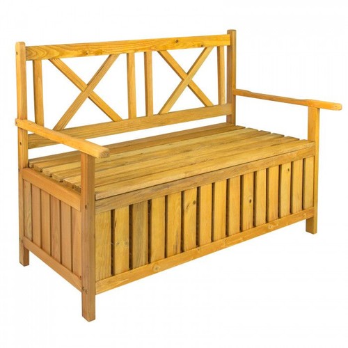 Banc jardin avec coffre de - avec,