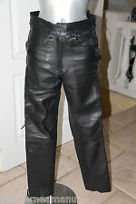 pantalon cuir lacé noir mixte