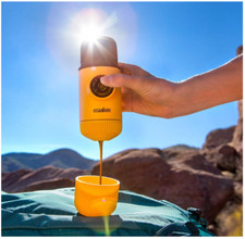 Mini Machine cafe portable Nanopresso Cafetière de voyage Jaune Pas de Batterie