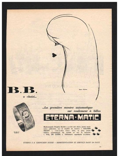 1959 publicite montre eterna - 1959,