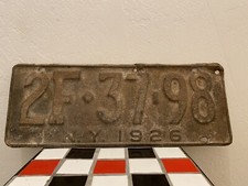 1926 New York License Plate
