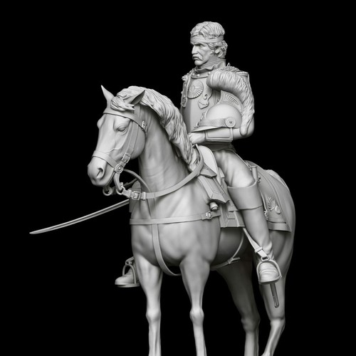 Carabinier horse 75mm - horse,