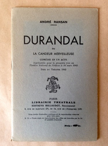 André ransan durandal - andré, *