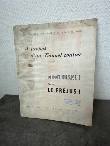Ancienne brochure tunnel - brochure,