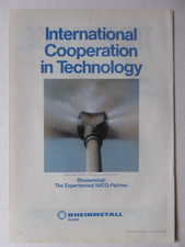 9/1988 PUB RHEINMETALL 155 MM ARTILLERY SYSTEMS ARTILLERIE ORIGINAL AD