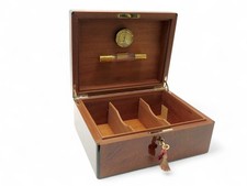 NEUF BOITE CAVE A CIGARES ELIE BLEU 75 EN LOUPE DE BOIS MARRON CIGAR BOX 2565€
