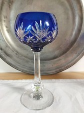 Verre à vin blanc Roemer cristal de Saint Louis modèle Massenet bleu