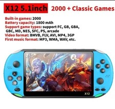 Console Portable  2000 Jeux intégrés branchement tv Jeux Rétro Classique 5 Pouce