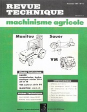 10-27 - Serie SU Revue Technique Manitou Sauer Etat - NEUVE PORT Reduit France
