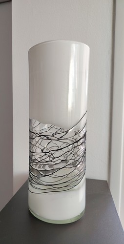 Vase rouleau vintage verre - en,