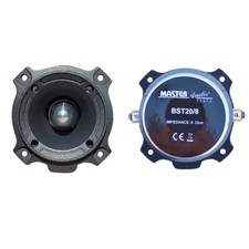 2 MASTER AUDIO BST20/8 Bullet Tweeter 8 Cm Diamètre Sensibilité 105 Db SPL Noirs