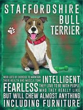 Panneau En Acier Staffordshire Bull Terrier 200Mm X 150Mm