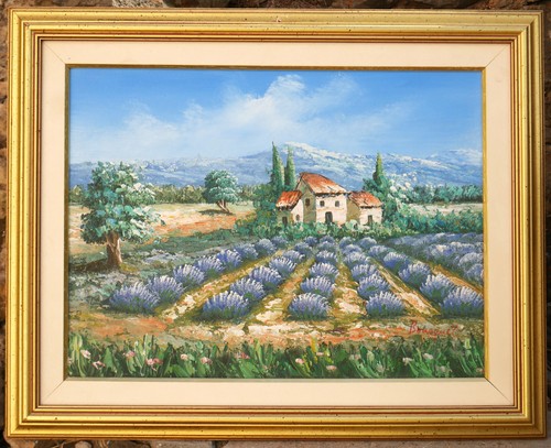 Tableau signé bousquet champ - tableau,