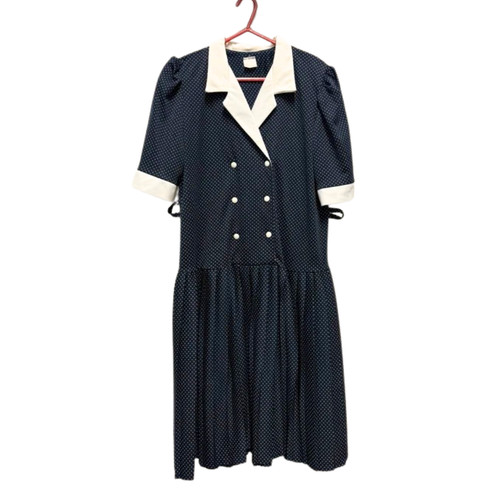 Robe pois marine - À,