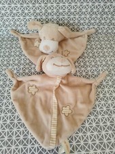 Doudou plat chien beige blanc