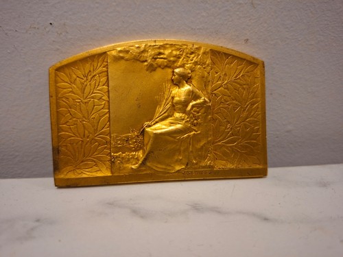 Art nouveau plaque médaille - plaque,
