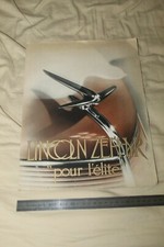 (81) Large Brochure Catalogue LINCOLN ZEPHYR pour l'élite / MATFORD FRANCE 1936