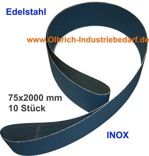 Ponçage ceinture inox 75x2000 - inox,