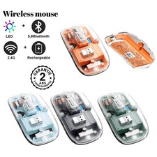 Souris Sans Fil PC Mac Os RGB RVB Hollow Bluetooth 2400 DPI Type C 2.4Ghz