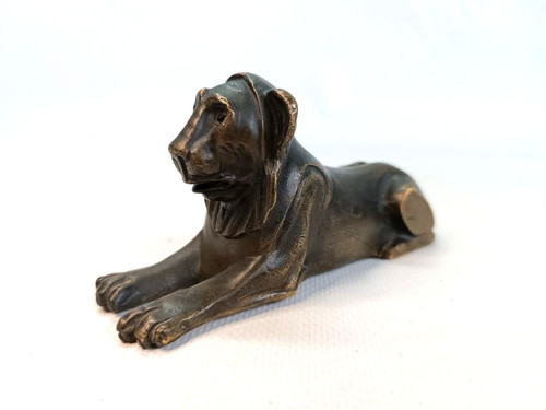 Statuette lion bronze - en,