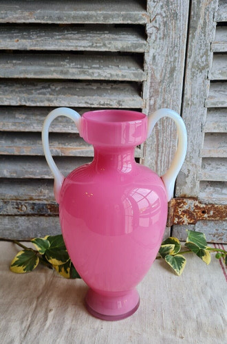 Ancien vase verre opaline - vase, en