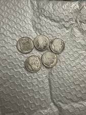 5 PIÈCES DE 10 F  ARGENT