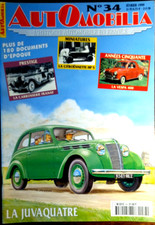 AUTOMOBILIA N°34 LA JUVAQUATRE - CARROSSERIE FRANAY - CITROENNETTE 5 - VESPA 400