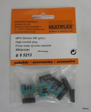 Multiplex Original 6 Broches Prise Haute Courant, MÂLE (3pcs) Complet avec thermorétractable