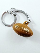 PORTE-CLES - Ballon RUGBY - Miniature « SEA FRANCE » - Vintage 1960s -