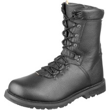 Bottes De Combat Armée Allemande Brandit Bw Modèle 2000 Cuir Noir Chaussures Mil
