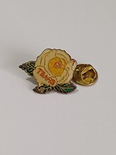 (D5) Broche pin's vintage logo fleur rose du désert de l'état du Texas