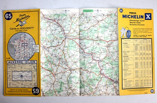 Carte michelin 1962 65 - carte, n°65