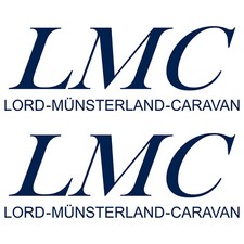 2 x LMC LORD 50cm x 18cm autocollant sticker camping car caravane caravan